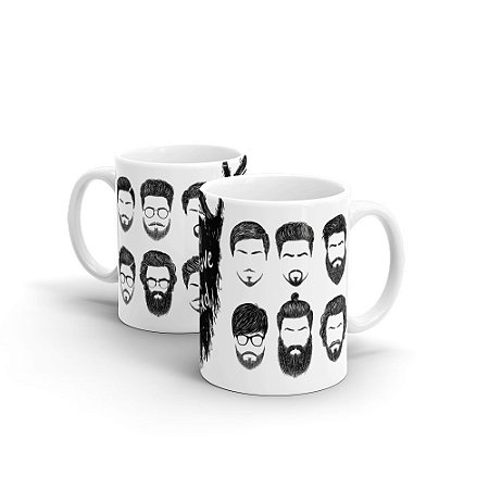 Caneca Cerâmica Branca - DON'T SHAVE YOUR BEARD