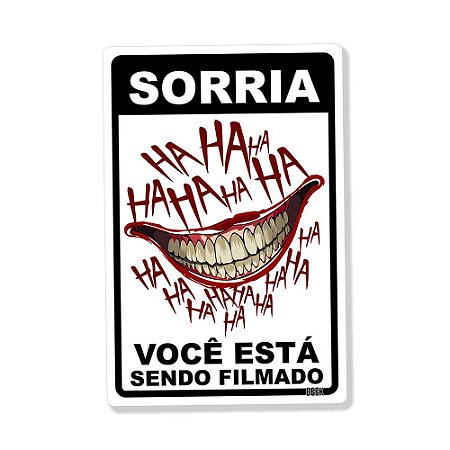 Placa Decorativa 24x16 - SORRIA HAHAHA