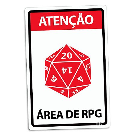 Placa Decorativa 24x16 - ÁREA RPG