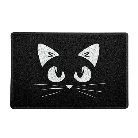 Capacho 60x40cm - GATO PRETO