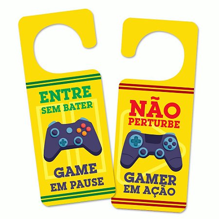 Aviso de Porta - GAMER EM AÇÃO