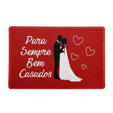 Capacho 60x40cm - PARA SEMPRE BEM CASADOS