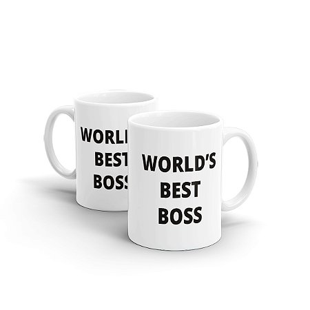 Caneca Cerâmica Branca - Best Boss