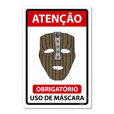 Placa Decorativa 24x16 Use Máscara - LOKI