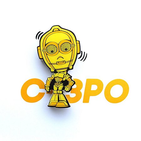 Mini Luminária 3D Light FX Star Wars C-3PO