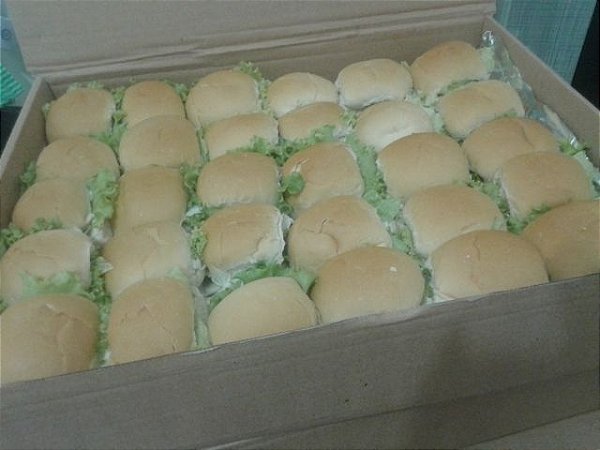 Mini Sanduíche Simples Embalagem c/ 50 unidades