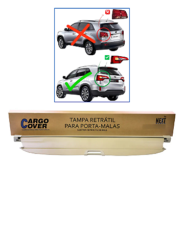 Kia SORENTO 2013 à 2015 - Tampa Retrátil do porta-malas (bege)