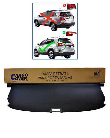 Kia SORENTO 2013 à 2015 - Tampa Retrátil do porta-malas (preta)