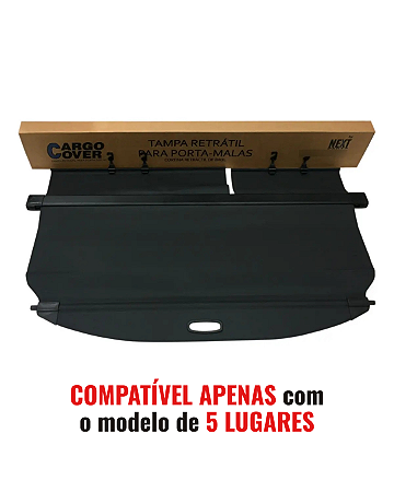 Hyundai SANTA FÉ (5 Lugares) até 2012 - Tampa Retrátil do porta-malas (Preta) - SANTA FE