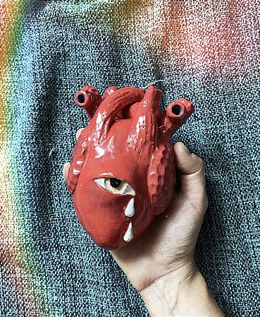 Coração que chora - Peça de Parede