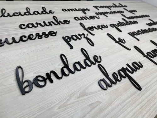Palavras em MDF Unidade