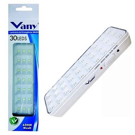 Luminária de emergência 30 LEDS vany