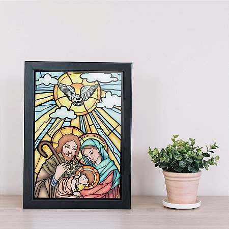 Quadro Sagrada Família - Vitral