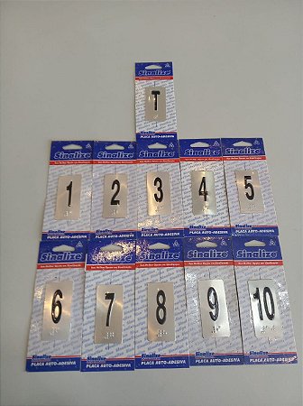 Kit Placa em Braille para Pavimento: Térreo, 1,2,3,4,5,6,7,8,9,10