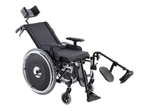 Cadeira De Rodas Reclinável AVD 42X45X50 cm 150 Kg Preta