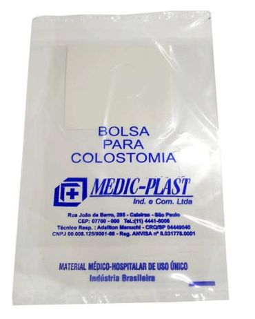 Bolsa De Colostomia Plástica  Pacote Com 10 Unidades
