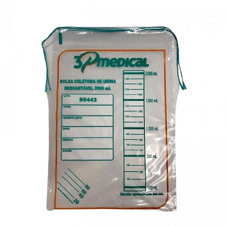 Saco Coletor De Urina Saquinho 2000ml (100un)