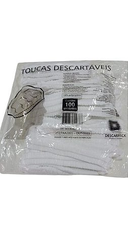 Touca Descartável Pacote com 100 unidades