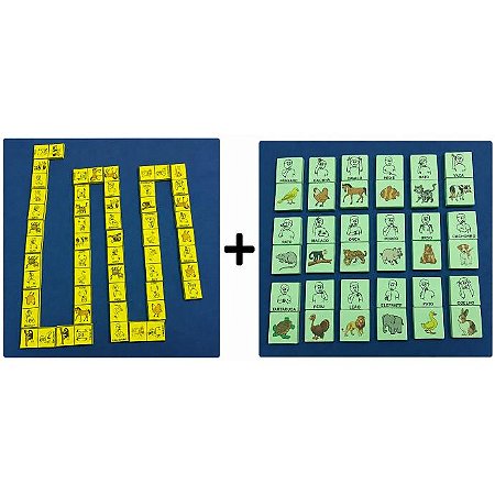 Combo Aprender Brincando - Domilibras de Animais + Memolibras de Animais