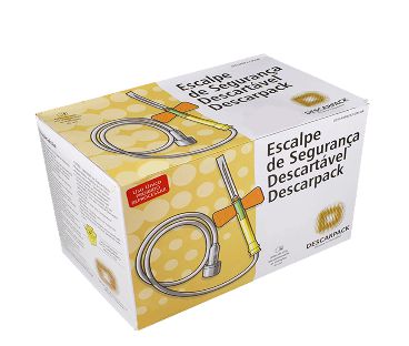 Escalpe Descartável em PVC com 100 UN (19G)