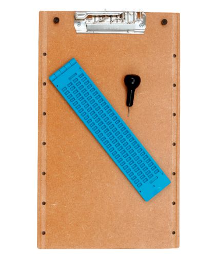 kit Reglete de Mesa com Punção e Papel para Escrita em Braille