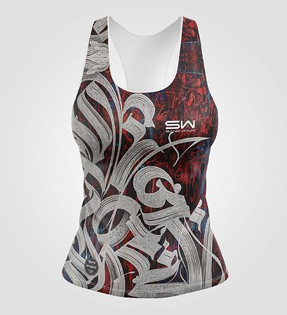 Regata Feminina | Grafite Premium Vermelho