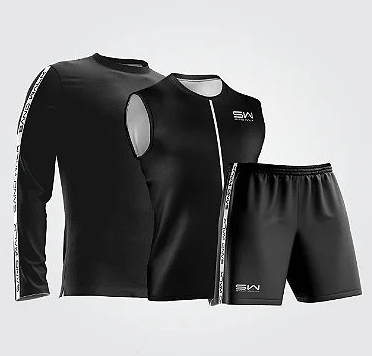 Kit Masculino | Manga Longa, Regata e Shorts | All Black