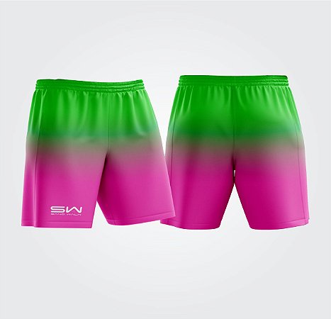 Shorts Masculino | Modelo Treino | Verde e Rosa