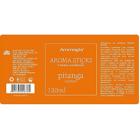 Difusor por varetas Aroma Sticks Aromagia - Pitanga - 120ml