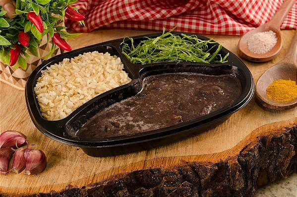 Marmita Saudável - Feijoada Light, couve e arroz integral  385g