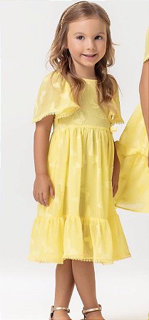 vestido petit cherie amarelo