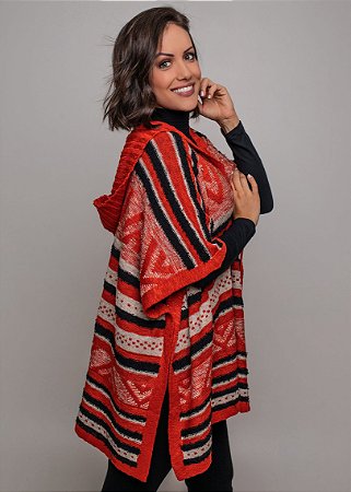 moletom com capuz poncho