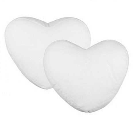 Capa de Almofada Coração Branca