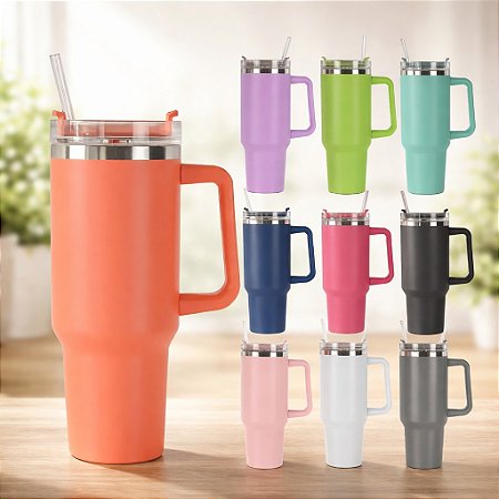 Caneca Térmica Com Canudo 1.2 Litros - DTF (Sem Resina)