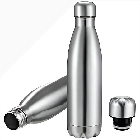 Garrafa de Aluminio 600 ml - Prata Sublimação
