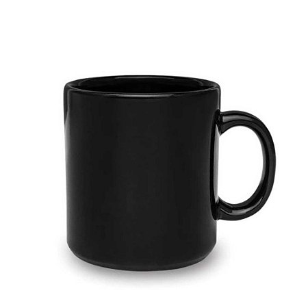 Caneca de Porcelana Sublime Preta 325 ml - DTF