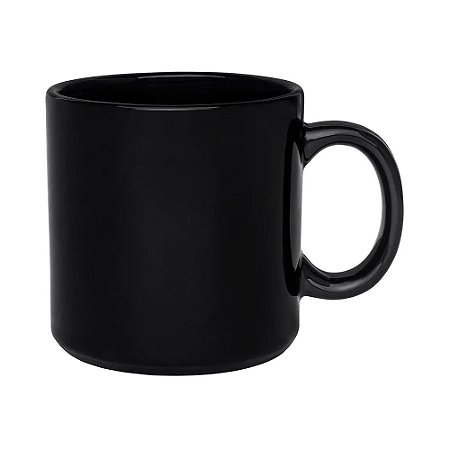 Caneca Porcelana AZ-12 - 330 ml - DTF -  Preta (Sem Resina)