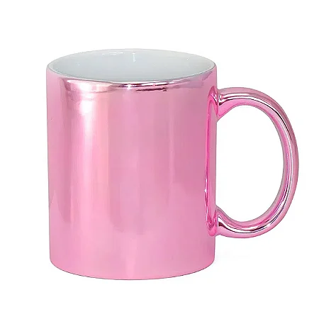 Caneca de Porcelana Espelhada Rosa - LiveSub