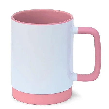 Caneca de Porcelana Soft Rosa LiveSub - Sublimação