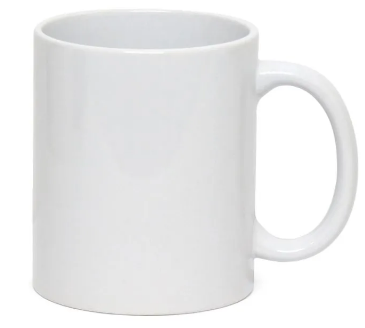 Caneca de Porcelana Branca Importada Indiana - AAA