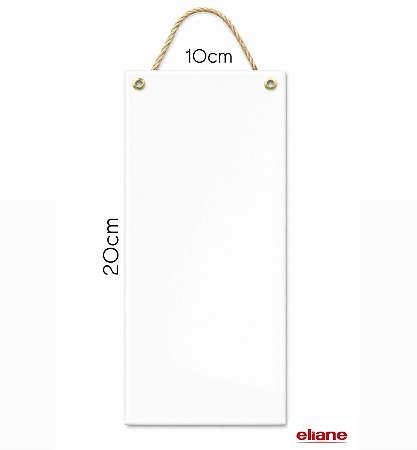 Azulejo 10x20 Branco Brilho c/ Sisal - Eliane