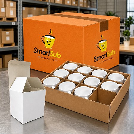 Kit 6 Canecas Smart Sub P/ SUBLIMAÇÃO 325ML – LINHA LIVE COM CAIXINHA