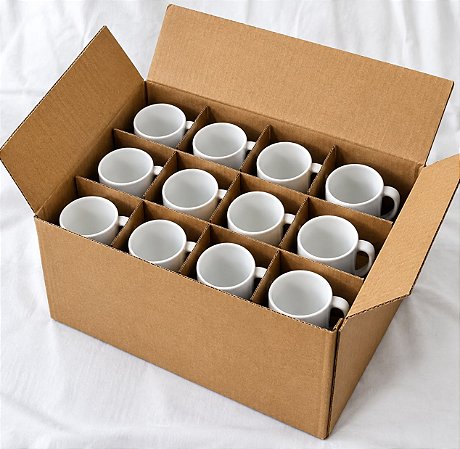 Caixa de Papelão com divisórias para Envio (Correio/Transportadora) - 12 Canecas