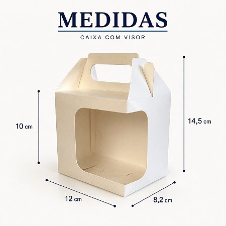 10 Caixas de Caneca Branca com Janela Lateral