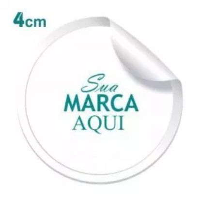 Etiqueta Adesiva 4x4cm Vinil Branco Personalizado – Mod.: ADE44
