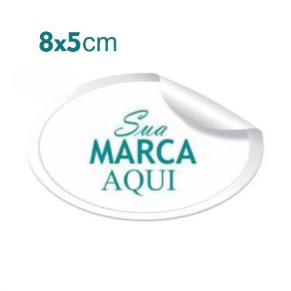 Etiqueta Adesiva 8x5cm Vinil Branco Personalizado – Mod.: ADE85