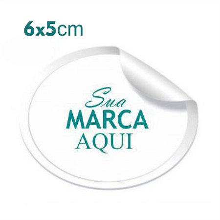 Etiqueta Adesiva 6x5cm Vinil Branco Personalizado – Mod.: ADE65