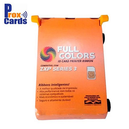 Ribbon monocromático preto para impressoras Zebra Zxp3. 1000 impressões PN 800033-801 Compatível