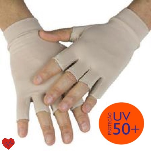 Luva Curta com Dedos Proteção Solar UV50 - New Form