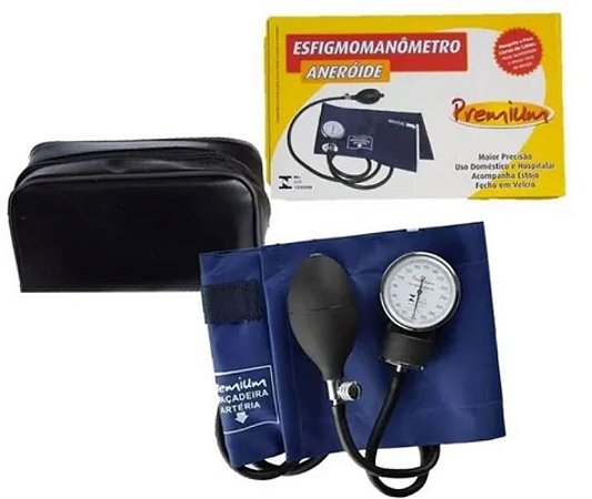 Aparelho de Pressão Esfigmomanômetro em Nylon Fecho Velcro Sem Esteto Manômetro Com Selo Premium - Glicomed